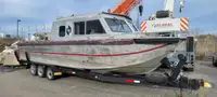 1974 31’6 x 8’5 Aluminum Work/Crew Boat & Trailer